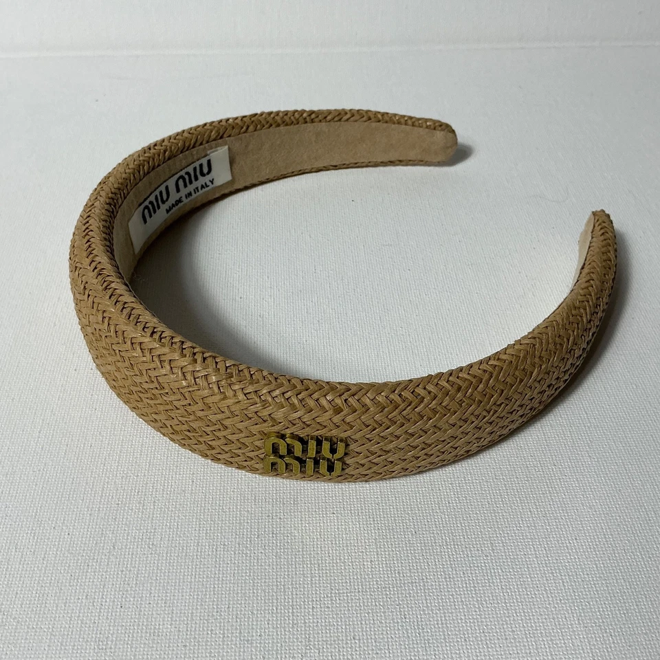 Miu Miu Tan Headband - Image 1 of 3