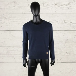 NN07 NO NAZIONALITY Maglione Maglione Uomo Scollo V Lana Blu Navy XL Extra Large - Foto 1 di 24