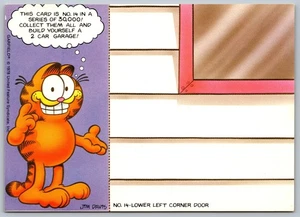 Postcard Garfield The Cat Jim Davis 1978 This Card No. 14 In Series Garage C42 - Picture 1 of 2