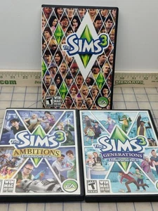 PC games Sims 3 ,Sims 3 generation and Sims 3 ambitions expansion packs win/mac - Picture 1 of 8