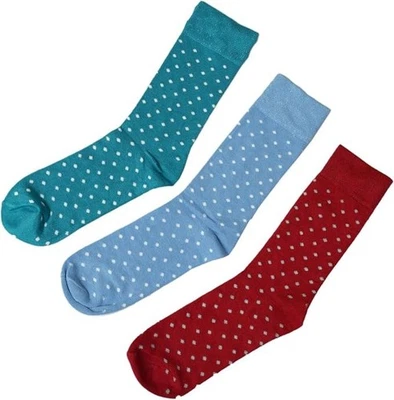 Calcetines para hombre - Diseño de círculo redondo de colores, paquete de 3 pares - Mezcla de algodón suave Foto 1 de 4