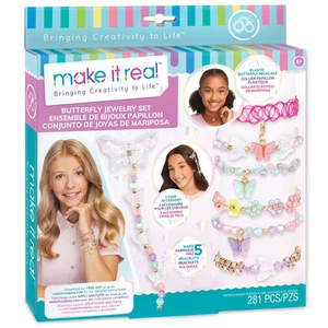 Make It Real: Butterfly Jewelry Set - Create 7 Pieces Of Jewelry, 281 Pieces,... - Picture 1 of 9