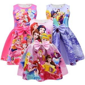 SUMMER Princess Dress Mermaid Ariel Cinderella Tangl- Belle Princess GIRL gift - Picture 1 of 49