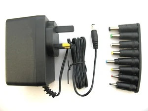 2 AMP 12 VOLT 24 WATT AC/AC POWER ADAPTOR SUPPLY CHARGER TRANSFORMER MULTI JACK - Picture 1 of 2