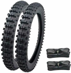 2Sets 70/100-17 Knobby Tire Tube 2.75-17 Pit Pro Dirt Trail Bike Motorcycle - Picture 1 of 10