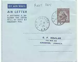GRENADA 1953 AIRMAIL 1ST DAY AIR LETTER VERY CLEAN CONDITION,SEE SCAN - Picture 1 of 1