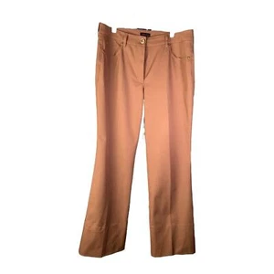 ESCADA Hose Damen 40 braun gerades Bein Baumwolle Jeans Trouser High-Rise Stretch - Bild 1 von 9