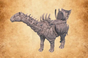 Tamed Paraceratherium, DnD Fantasy Wargames Prehistoric Beast Animal Miniature - Picture 1 of 1
