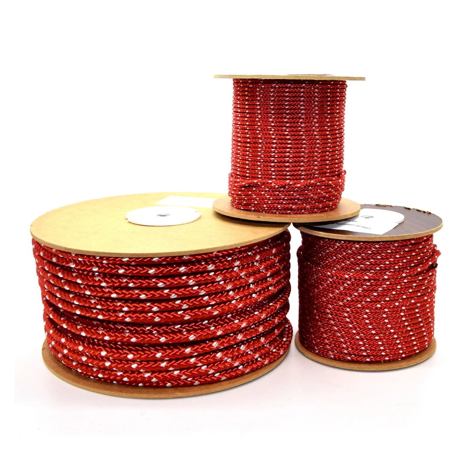5m Starter Pull Cord Recoil Rope engine generator recoil strimmer All Size RED - Image 1 of 1