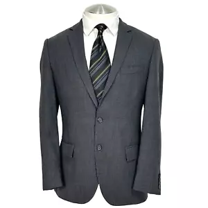 J Crew Ludlow 100% Wool Gray & Black Glen Plaid Sport Coat Blazer Jacket 40 S - Picture 1 of 9