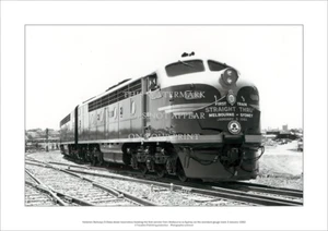 VR Melbourne-Sydney Railway A3 Art Print – Straight thru '62 – 42 x 29 cm Poster - Bild 1 von 3