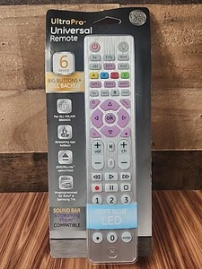 GE 37038 6 Device UltraPro Universal Remote Control Backlit Streaming - Picture 1 of 2