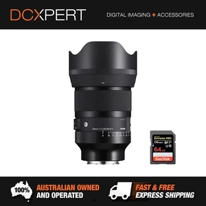 SIGMA 50MM F/1.2 DG DN ART LENS FOR SONY E-MOUNT (4316965) & 64GB SD CARD - Picture 1 of 5