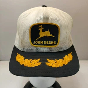 Vintage John Deere Snapback Trucker Sailors Hat Scrambled Eggs *Damaged* - Picture 1 of 12