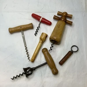 Vintage Wine Corkscrews 6 Piece Lot One Is Marked - Picture 1 of 9