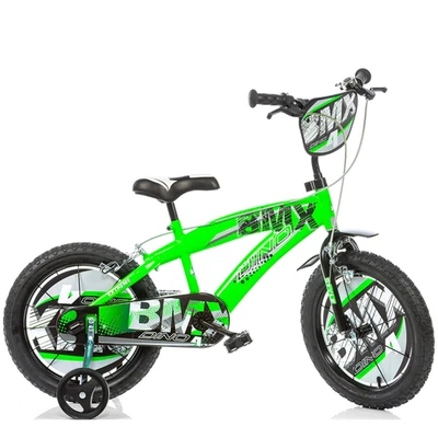 Fahrrad 14 BMX Für Kind Mit Schild Und Räder Free Style Dino Höhe 95 - 115 CM - Bild 1 von 4