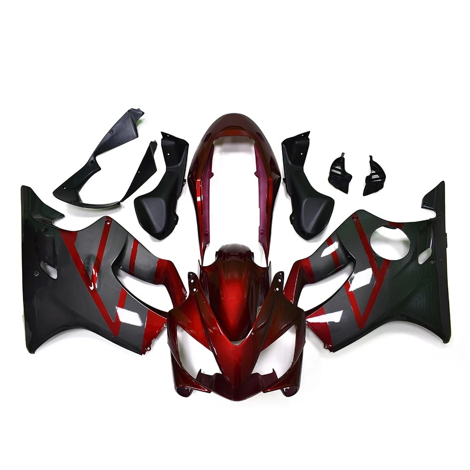 Carenado rojo negro gris para Honda CBR600 F4i 2004 2005 2006 2007 carrocería de plástico Foto 1 de 4