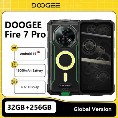 DOOGEE Fire 7 Pro 5G Rugged Phone 32GB+256GB Dual Camping Light 13000mAh 64MP AI - Image 1 of 4