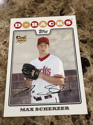 Max Scherzer 2008 Topps actualización #UH280 Diamondbacks novato Foto 1 de 2