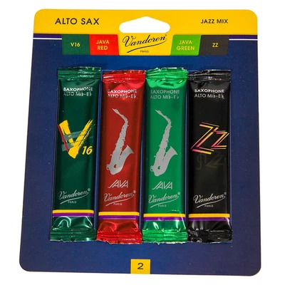 Vandoren Alto Saxophone Jazz Reed Sample Pack Strength - 2 - Image 1 of 3