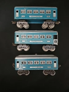 VTG Lionel Lines Pre-War "O" 2 Pullman Cars 609 & Observation Car 611 Metal Tin - Picture 1 of 24