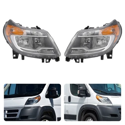 Left+Right Side Headlight for 2014-2022 RAM ProMaster 1500 2500 3500 w/ DRL 6Pin - Image 1 of 4