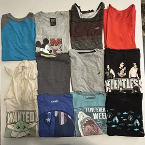 Lot Of 11 Boys Summer Shirts Youth Size Medium 8/10 Short Sleeve TShirts - Picture 1 of 10