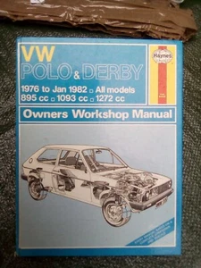 HAYNES WORKSHOP MANUAL VW POLO & DERBY 1976-JAN1982 - Picture 1 of 11
