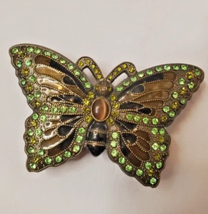 Caja baratija mariposa vintage verde con joyas  - Imagen 1 de 5