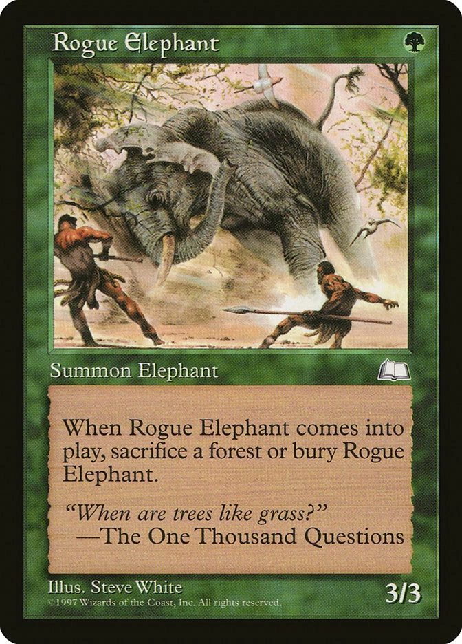 4 Rogue Elephant 4x x4 - LP - Weatherlight - SPARROW MAGIC mtg - Image 1 of 1