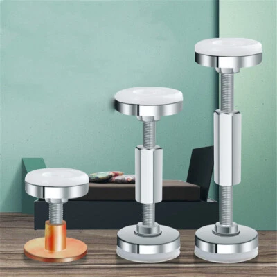 Marco de cama roscado ajustable herramienta anti-vibración soporte telescópico para pared de habitación Foto 1 de 4