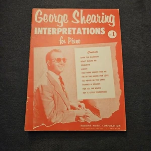 GEORGE SHEARING INTERPRETATIOS FOR PIANO NO. 1. ROBBINS MUSIC BOOK VINTAGE - Picture 1 of 2