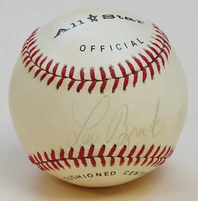 Lou Brock Signed Vintage Baseball PSA/DNA COA Autograph Cardinals Hall of Fame 1 - Image 1 of 4