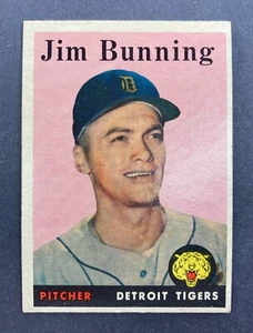 1958 Topps #115 Jim Bunning (Detroit Tigers) HOF! 2nd Year Card! GLOSSY! - Picture 1 of 2