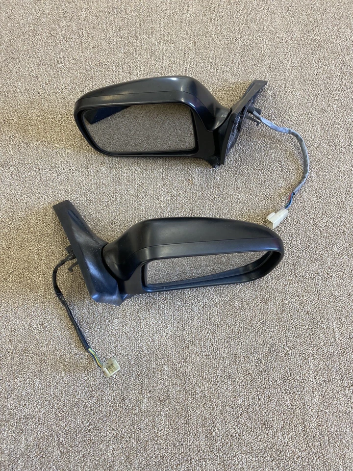 1990 1991 1992 93 1994 Subaru Legacy Black Power Door Mirror Left & Right SET - Image 1 of 4