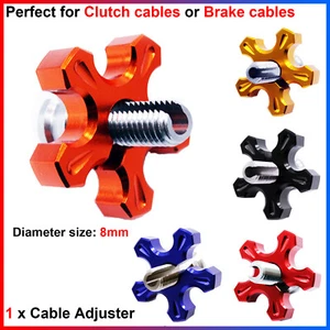 Perfect for Clutch or Brake Cables, 8mm Motorcycle Aluminum alloy Cable Adjuster - Imagen 1 de 23