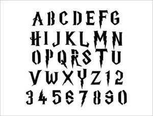 WIZARD Alphabet Stencil 1 Inch Sorcerer Font Set Letters Sheet S572 - Picture 1 of 2