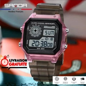 Montre De Sport Militaire Homme Chronomètre Quartz LED Digital Date Waterproo - Imagen 1 de 17
