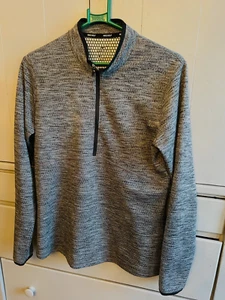 Nike Dri Fit Women's Medium Grey Black Pullover Quarter Zip Long Sleeve-NWOT - Picture 1 of 3