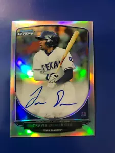 2013 Bowman Chrome Refractor Autograph Travis Demeritte #BCA-TD Rangers - Picture 1 of 2