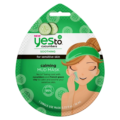 5 SOOTHING CALMING CUCUMBERS MUD MASK FOR SENSITIVE SKIN 95% NATURAL BRAND NEW - Image 1 of 2