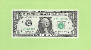 1963B ..UNCIRC $1 B 0461 2983 H .... 1963B $1 B-H BARR NOTE FRN - Picture 1 of 2
