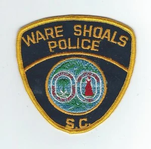 VINTAGE WARE SHOALS, SOUTH CAROLINA POLICE (CHEESE CLOTH BACK) patch - Picture 1 of 2