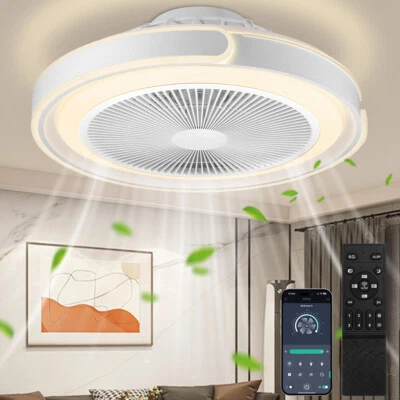 Ceiling Fan with Lighting Remote Control LED Ceiling Lamp Bedroom DHL - Image 1 of 4