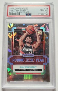 2022-23 Contenders Shaedon Sharpe Novato del Año ICE SP/25 PSA 10! - Imagen 1 de 2