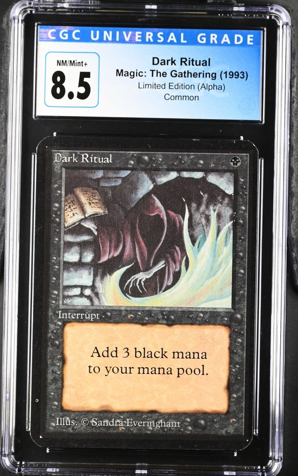 Magic: The Gathering MTG Dark Ritual [Alpha Edition] Graded CGC 8.5 NM/Mint+ - Image 1 of 3