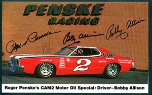 Autografo NASCAR Penske Racing Promo Bobby Allison 1976 - Foto 1 di 1