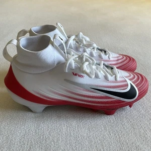 Nike Zoom Air Vapor Pro 1 Men Size 8 Football Cleats White Red - Picture 1 of 9