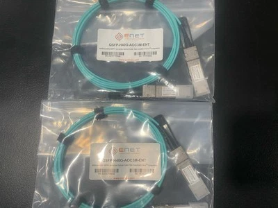 (2X) 40G QSFP+ to QSFP+ Active Optical Cable AOC-3M- Cisco Compatible - Image 1 of 3