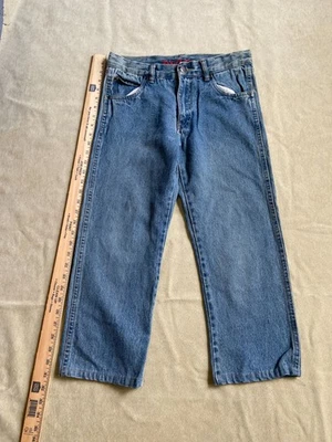 Синие джинсы Dickies для мальчиков размер 14, регулируемая талия, 100% хлопок. - Изображение 1 из 4